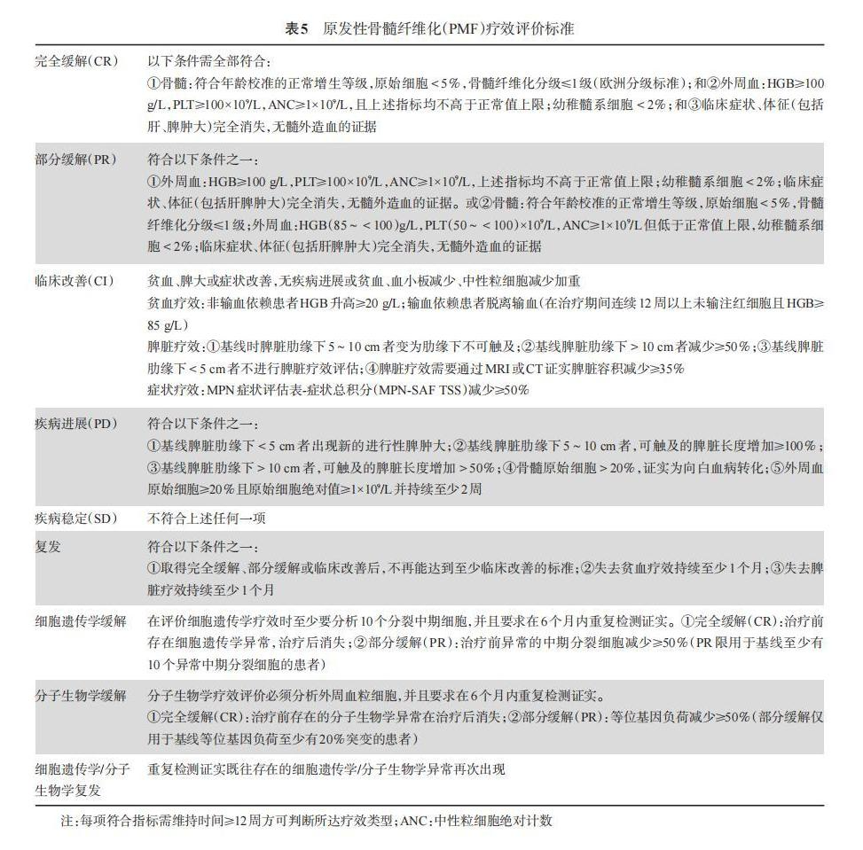 疾病指南丨原发性骨髓纤维化诊断与治疗中国指南(2019年版)