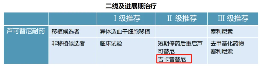 前沿速递 | “杰克替尼”改名了！吉卡昔替尼治疗MF获最新版CSCO指南Ⅰ级推荐